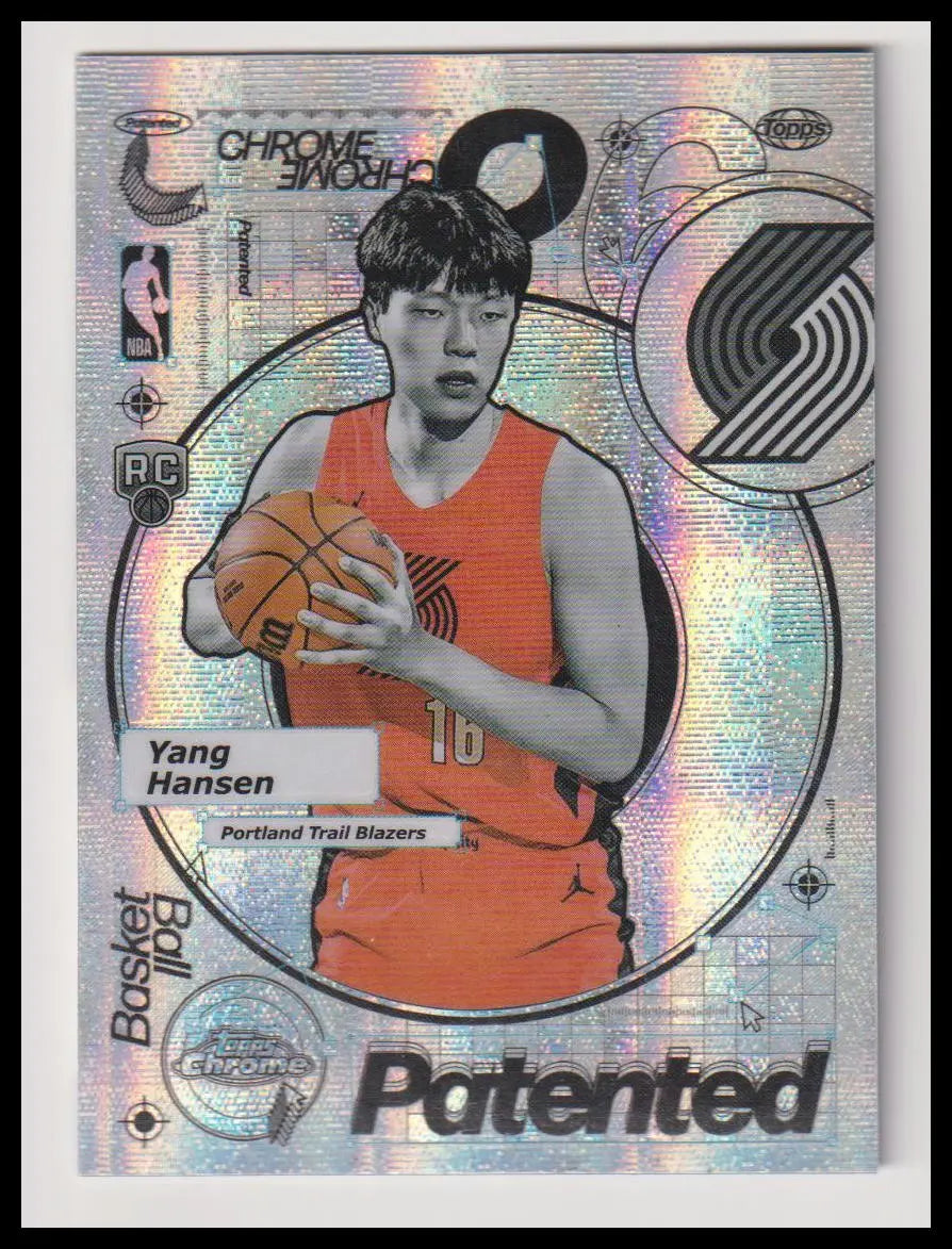 2025-26 Topps Chrome Rookie Yang Hansen Patented RC SSP 