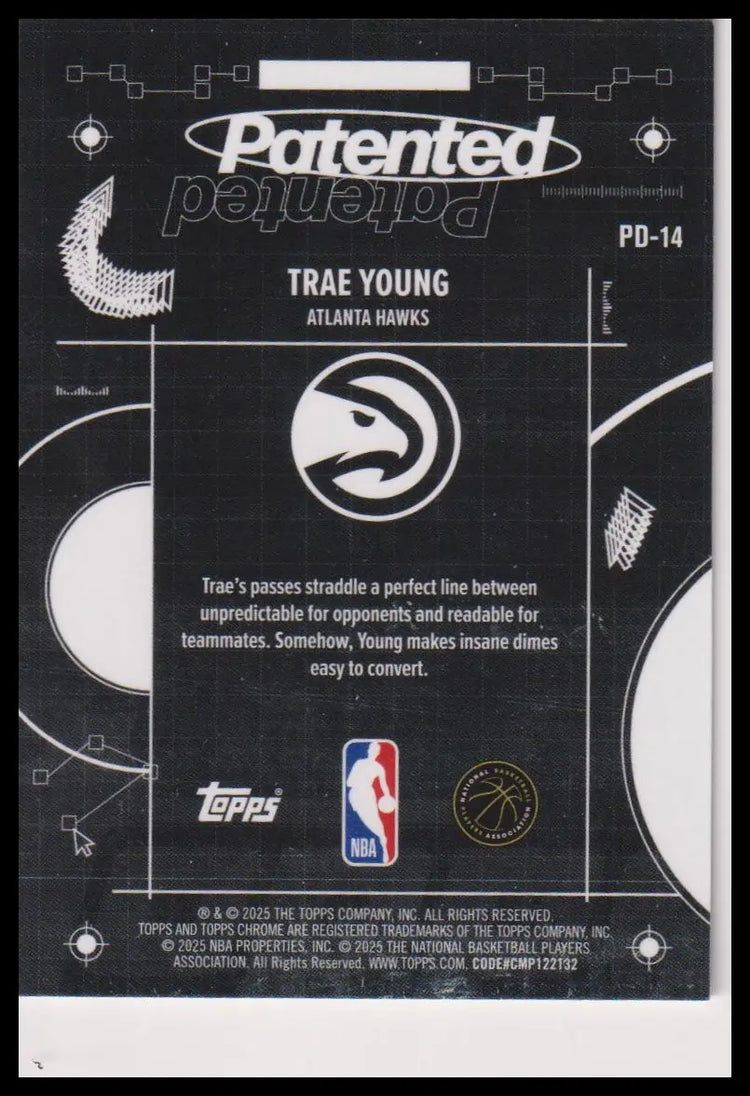 2025-26 Topps Chrome Trae Young Patented 