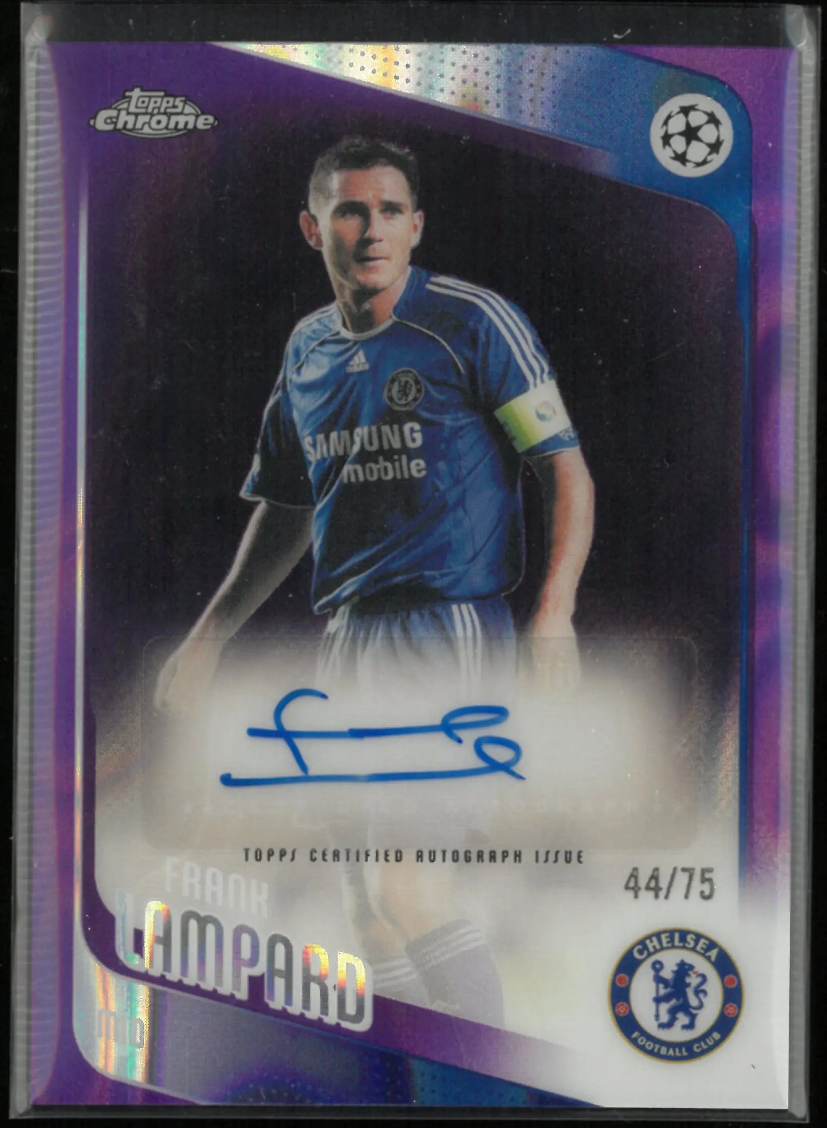 2025/26 Topps Chrome UEFA Club Competitions Autograph Frank Lampard Purple /75 
