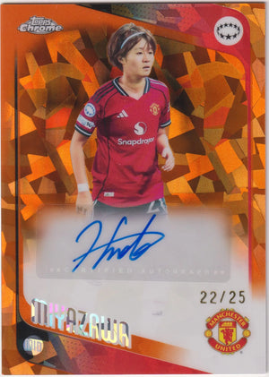 2025-26 Topps Chrome UEFA Women’s CL Auto Hinata Miyazawa Orange Refractor /25 