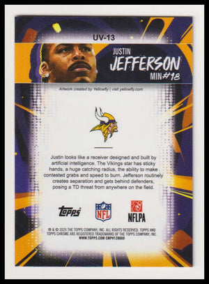 2025-26 Topps Chrome Ultraviolet Justin Jefferson 