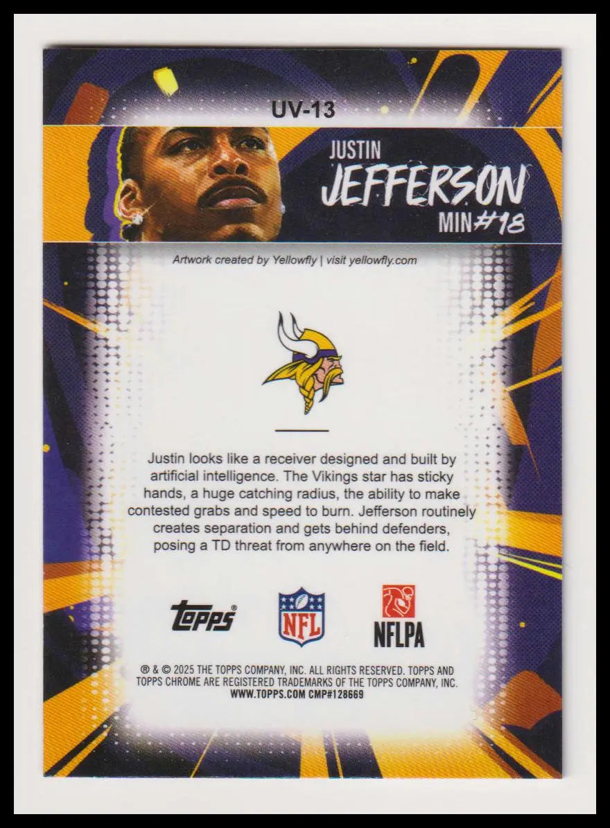 2025-26 Topps Chrome Ultraviolet Justin Jefferson 