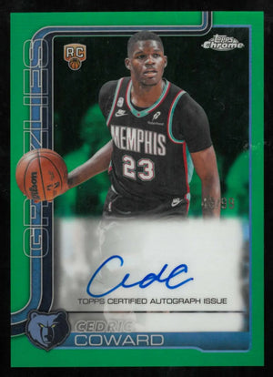 2025-26 Topps Chrome Updates Autograph Cedric Howard Auto Green /99 