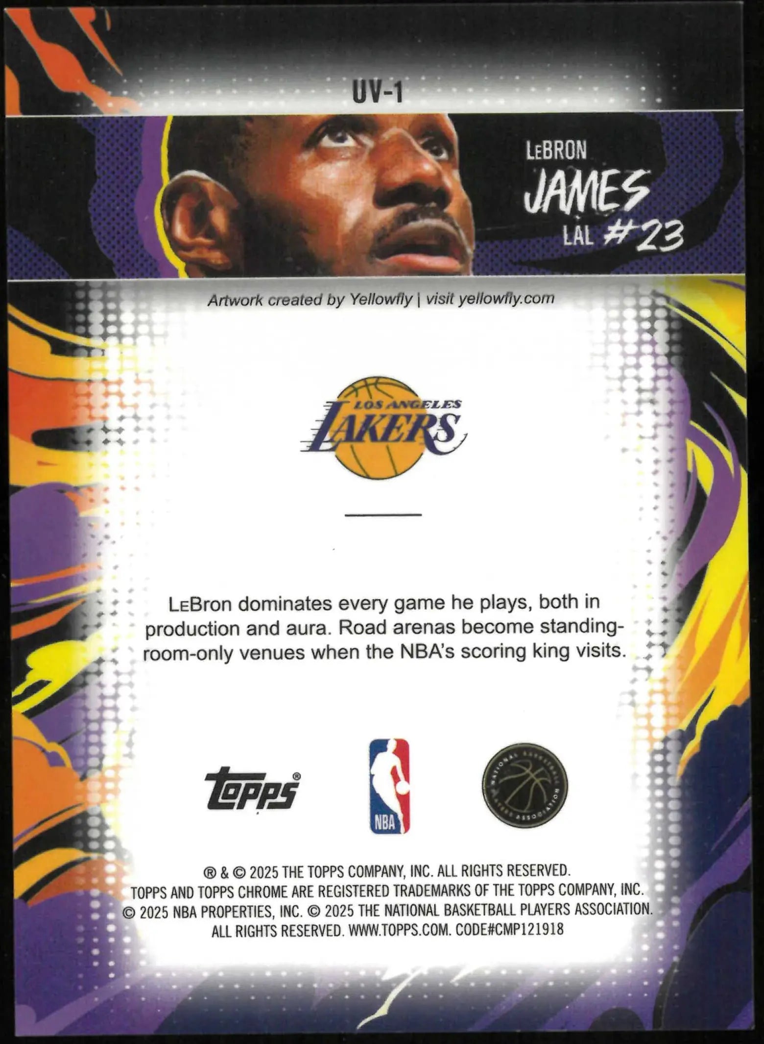 2025-26 Topps Chrome #UV-1 LeBron James Ultra Violet All-Stars 