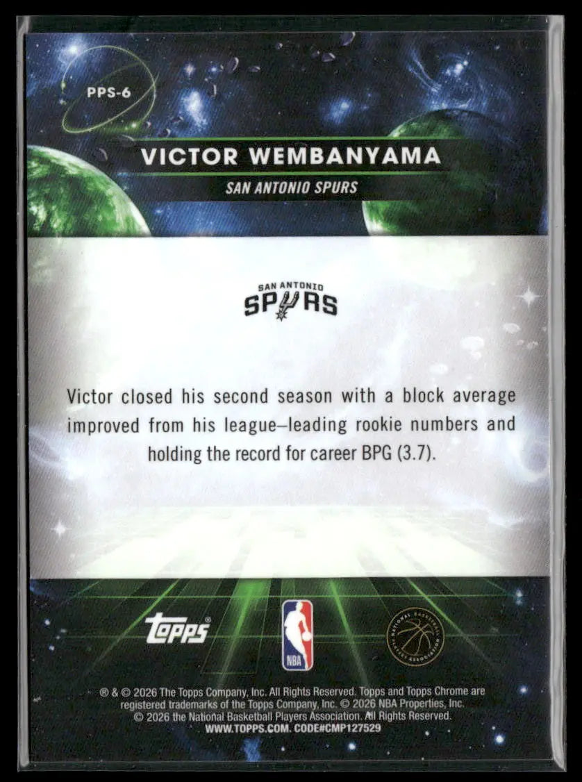 2025-26 Topps Cosmic Chrome Planetary Pursuit Sun Victor Wembanyama #PPS-6 