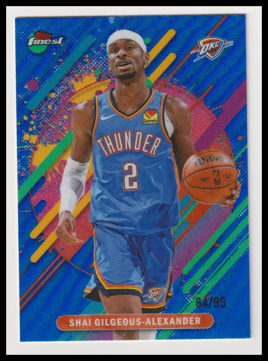 2025-26 Topps Finest Shai Gilgeous-Alexander Blue /99 