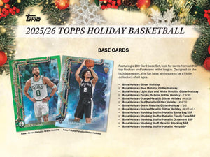 2025-26 Topps Holiday Basketball Mega Box 