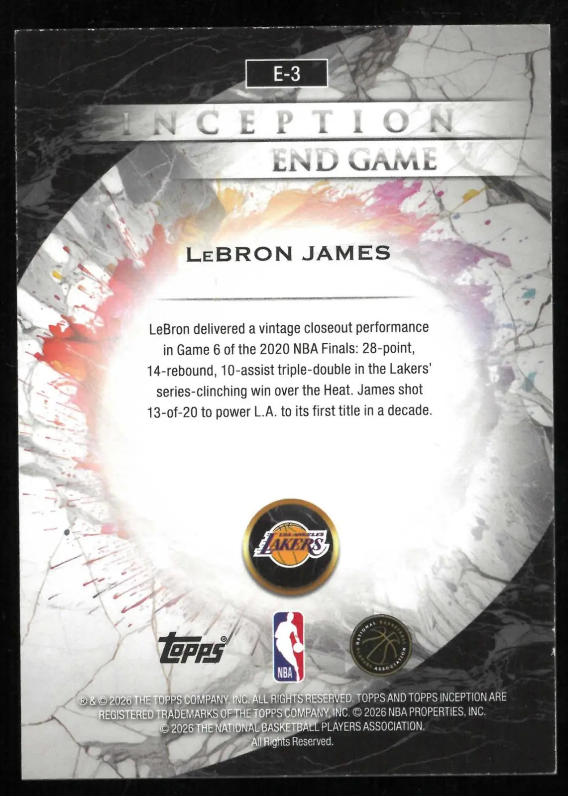 2025-26 Topps Inception LeBron James 