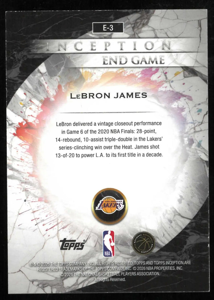 2025-26 Topps Inception LeBron James 