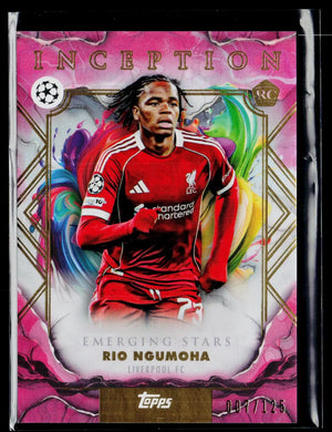 2025-26 Topps Inception UEFA CC Emerging Stars Rookie Rio Ngumoha Magenta /125 