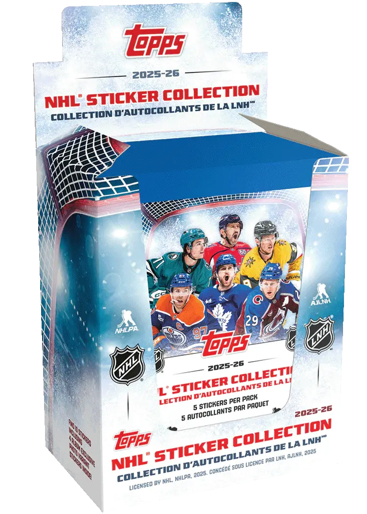 2025-26 Topps NHL Hockey Sticker Collection 50-Pack Box 