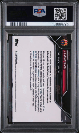 2025-26 Topps Now FC Barcelona Lamine Yamal The Legacy Lives On #2 PSA 10 