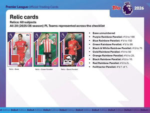 2025-26 Topps Premier League EPL Soccer Hobby Box 