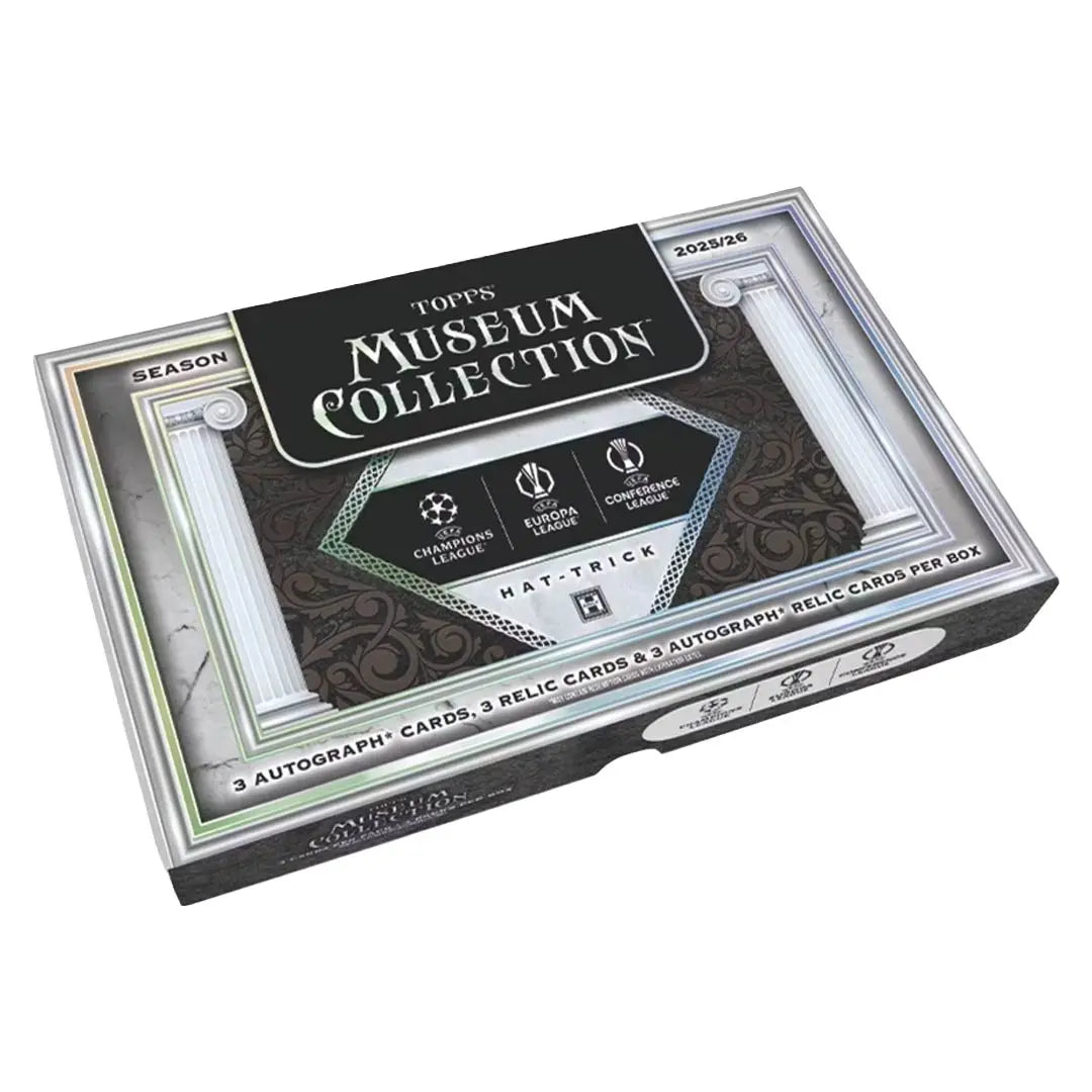2025-26 Topps UEFA Club Competitions Museum Collection Soccer Hat Trick Box 
