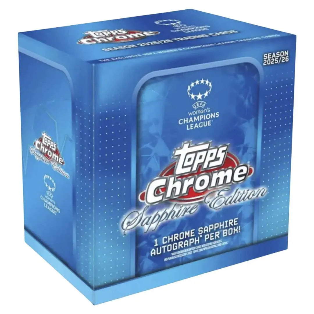 2025-26 Topps UEFA Women's Champions League Chrome Soccer Sapphire Edition Box 