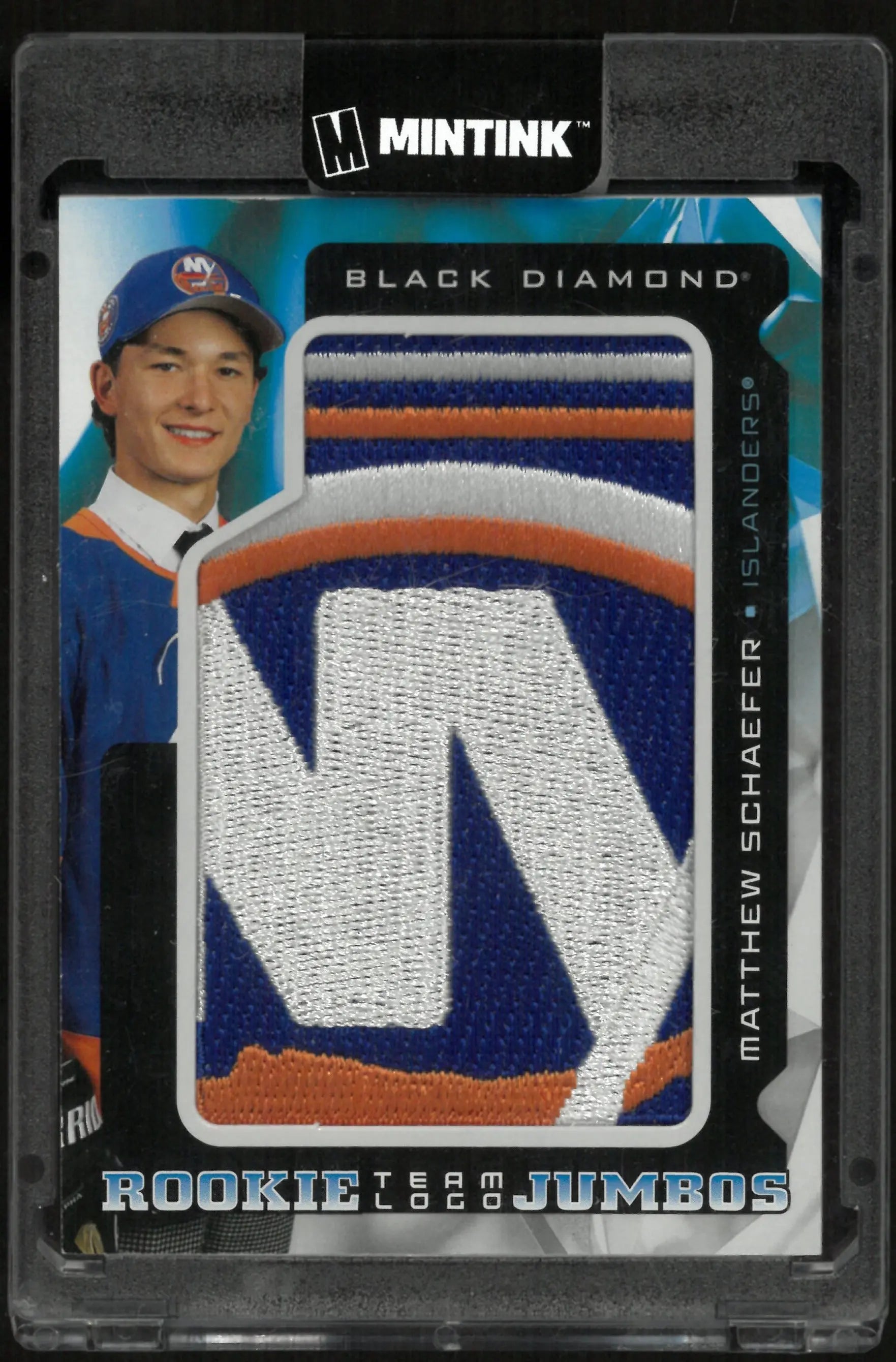 2025-26 UD Black Diamond Matthew Schaefer RC Jumbo Team Logo Patch 