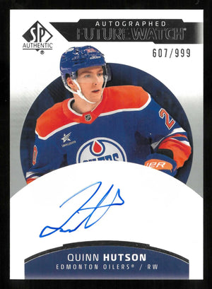 2025-26 UD SP Authentic Future Watch Autograph Rookie Quinn Hutson Auto RC /999 
