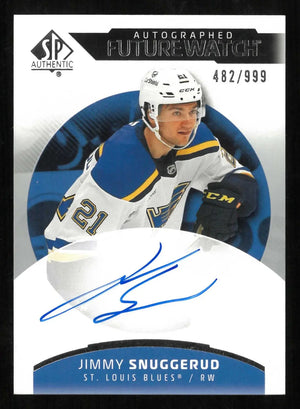 2025-26 UD SP Authentic Future Watch Rookie Autograph Jimmy Snuggerud RC /999 