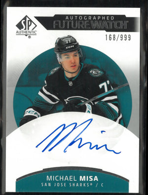 2025-26 UD SP Authentic Future Watch Rookie Autograph Michael Misa Auto /999 RC 