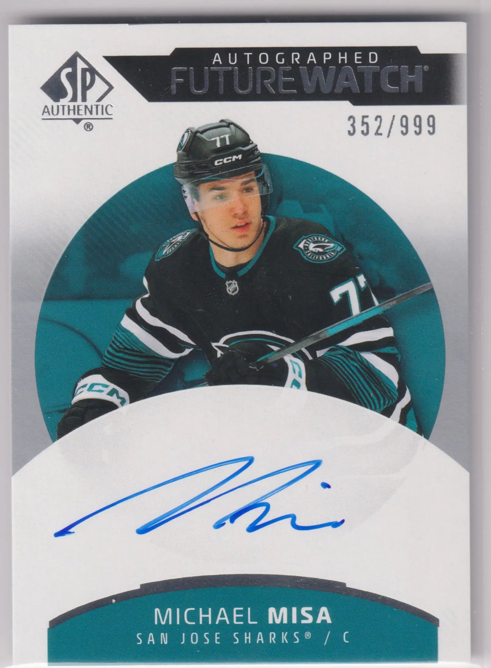 2025-26 UD SP Authentic Future Watch Rookie Autograph Michael Misa Auto /999 RC 