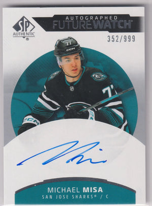 2025-26 UD SP Authentic Future Watch Rookie Autograph Michael Misa Auto /999 RC 