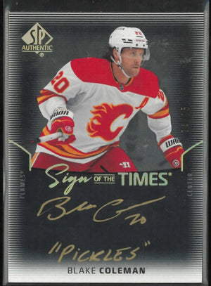 2025-26 UD SP Authentic Sign Of The Times Autograph Black Coleman  Gold /15 
