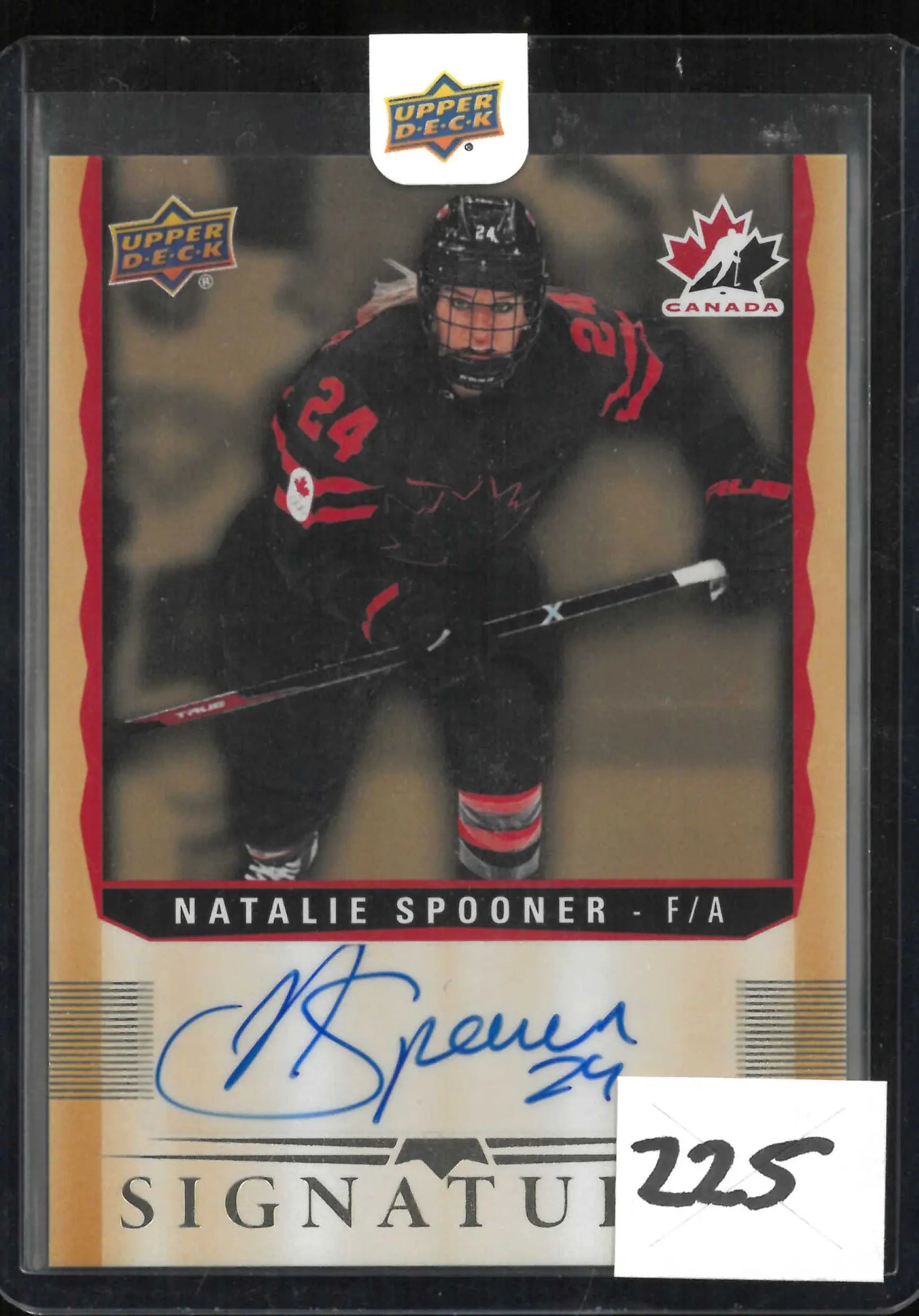 2025-26 UD Tim Hortons Collector's Series Signatures Autograph Natalie Spooner 