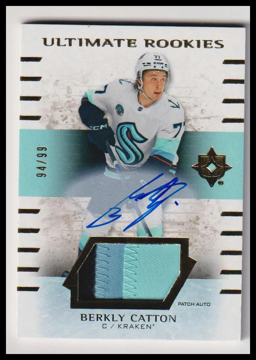 2025-26 UD Ultimate Collection Berkly Catton Ultimate Rookies Auto Patch #/99 