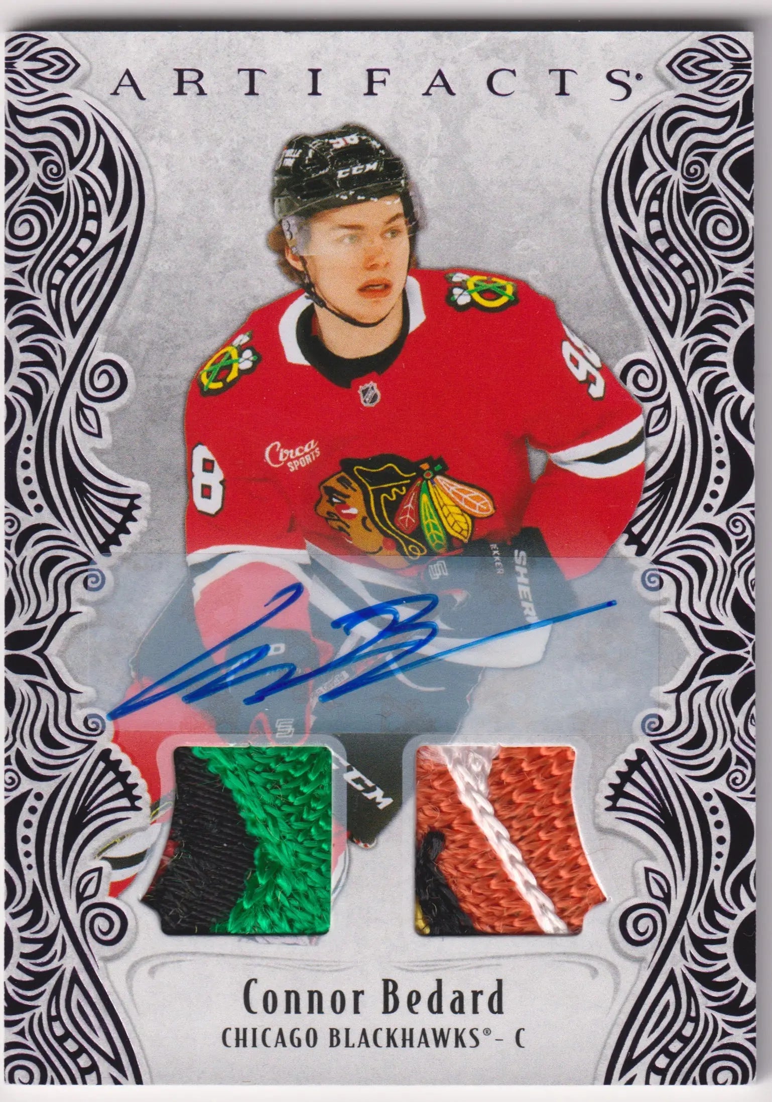 2025-26 Upper Deck Artifacts Autograph Patch Connor Bedard Auto Purple /10 