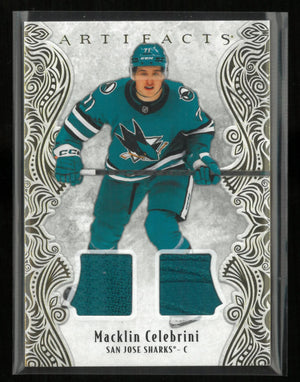 2025-26 Upper Deck Artifacts Gold Material Macklin Celebrini Patch /299 