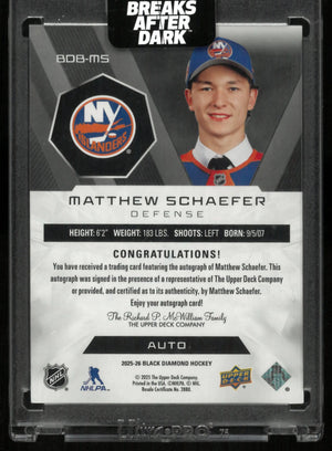 2025-26 Upper Deck Black Diamond Autograph Auto /25 