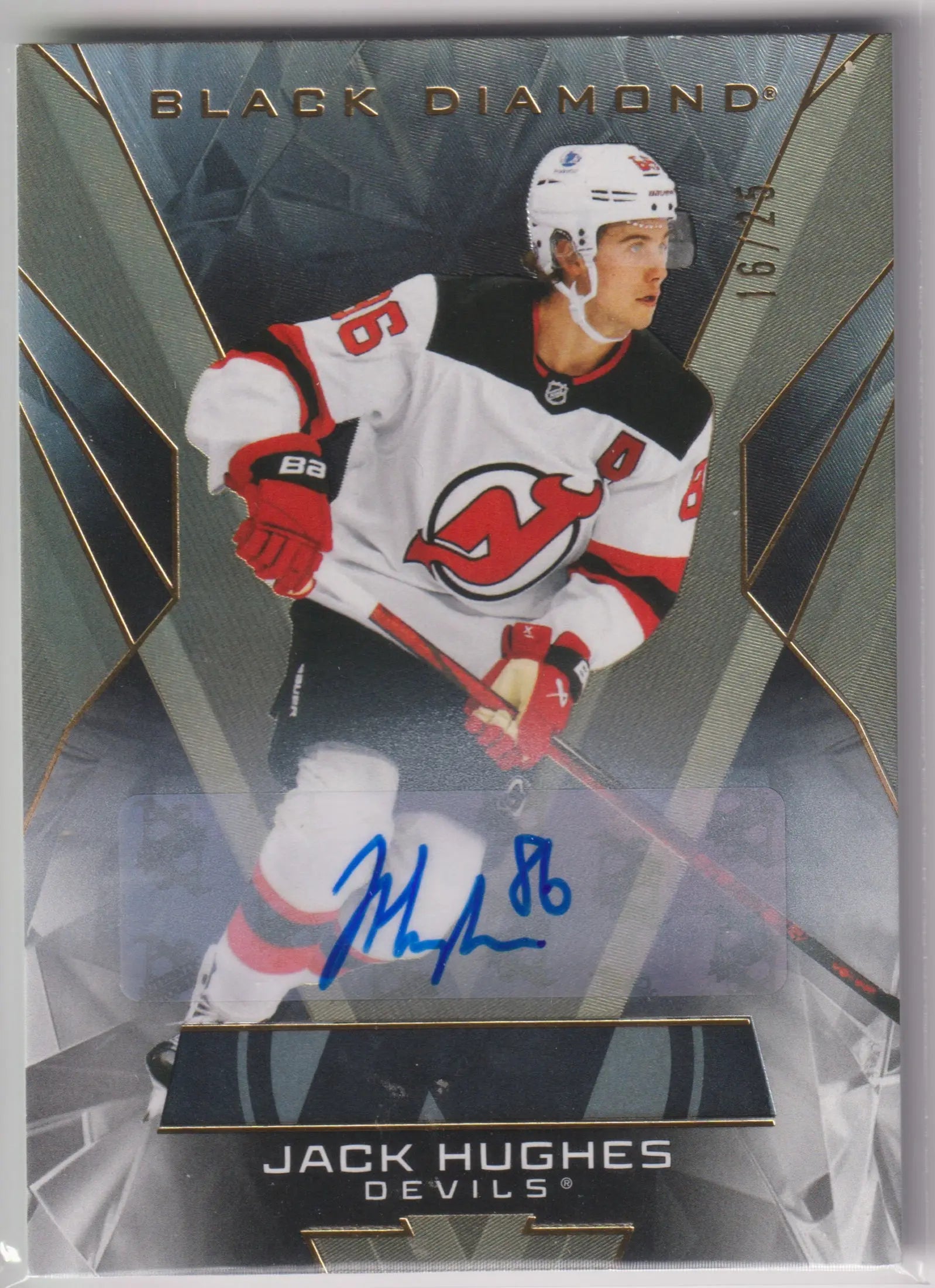 2025-26 Upper Deck Black Diamond Autograph Jack Hughes Auto /25 