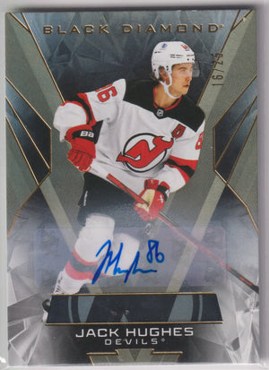 2025-26 Upper Deck Black Diamond Autograph Jack Hughes Auto /25 