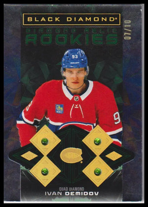 2025-26 Upper Deck Black Diamond Ivan Demidov Diamond Relic Rookies Emerald #/10 