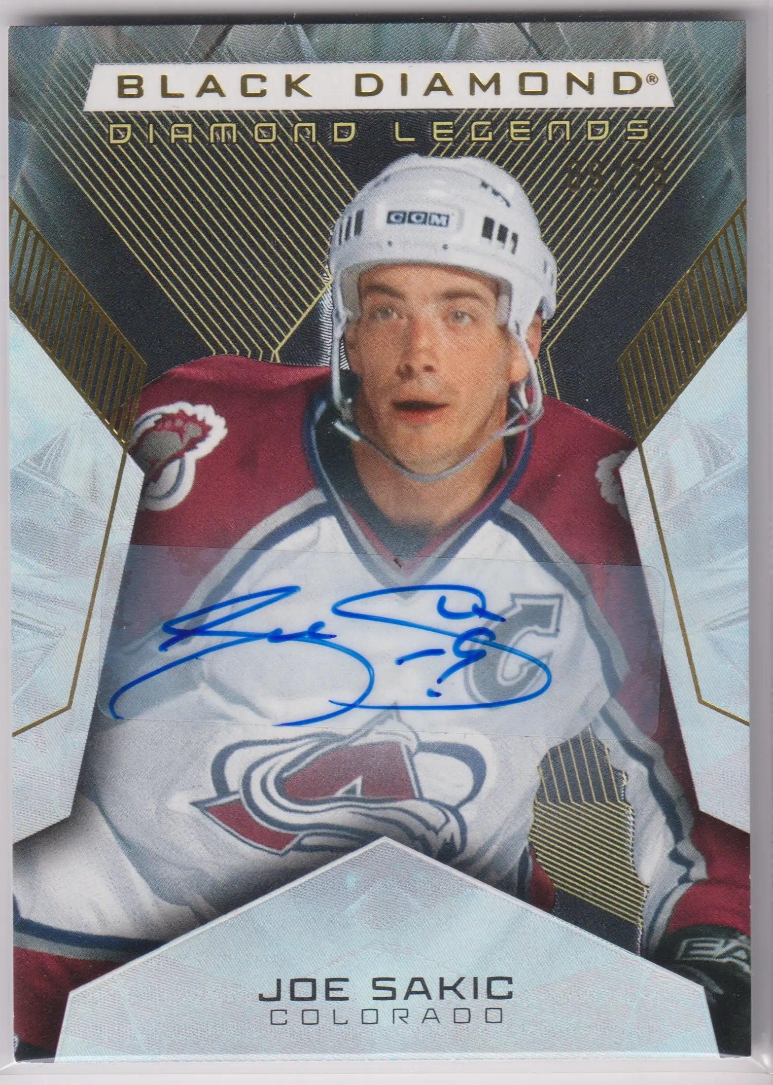 2025-26 Upper Deck Black Diamond Legends Autograph Joe Sakic Auto /15 