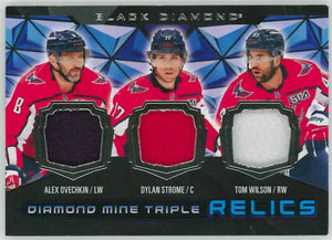 2025-26 Upper Deck Black Diamond Mine Triple PatchOvechkin/Strome/Wilson 