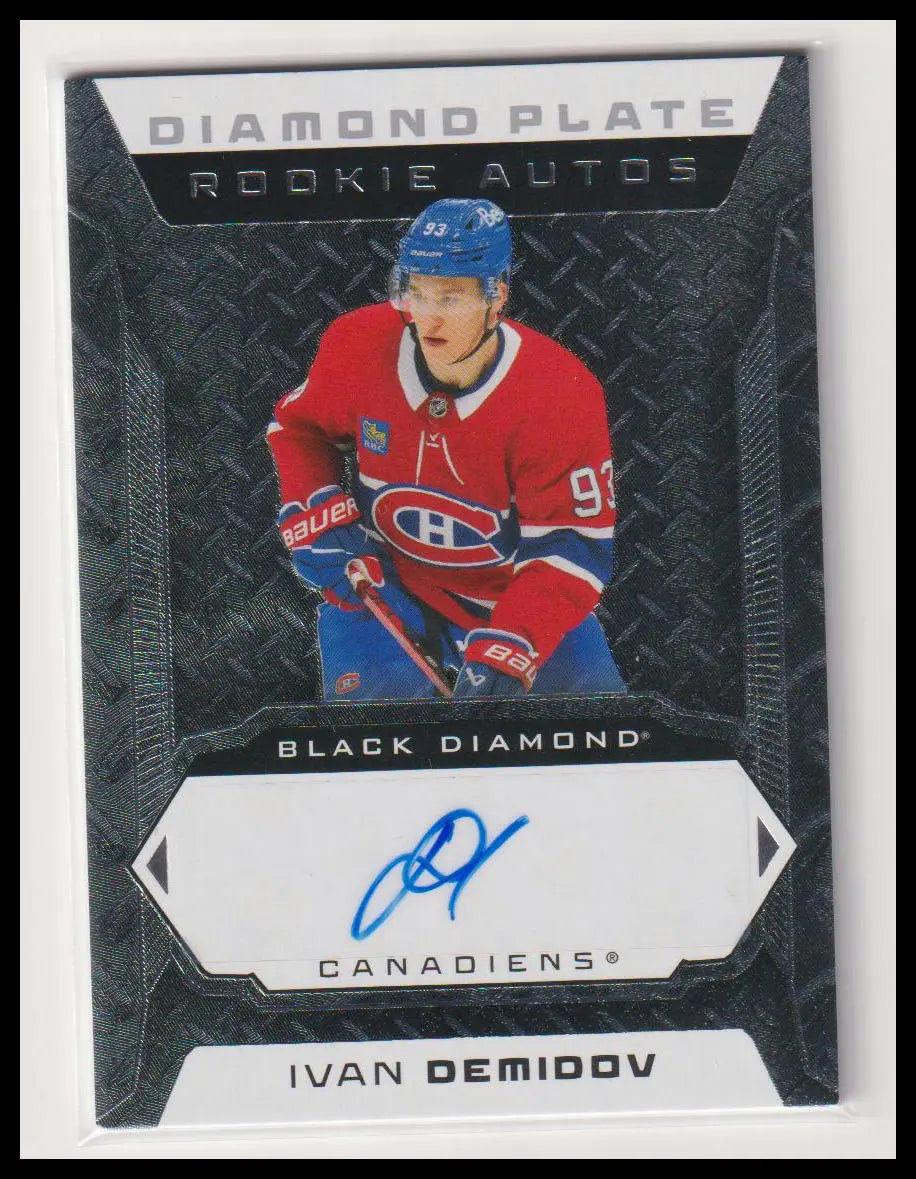 2025-26 Upper Deck Black Diamond Plate Rookie Autograph Ivan Demidov Auto /25 RC 