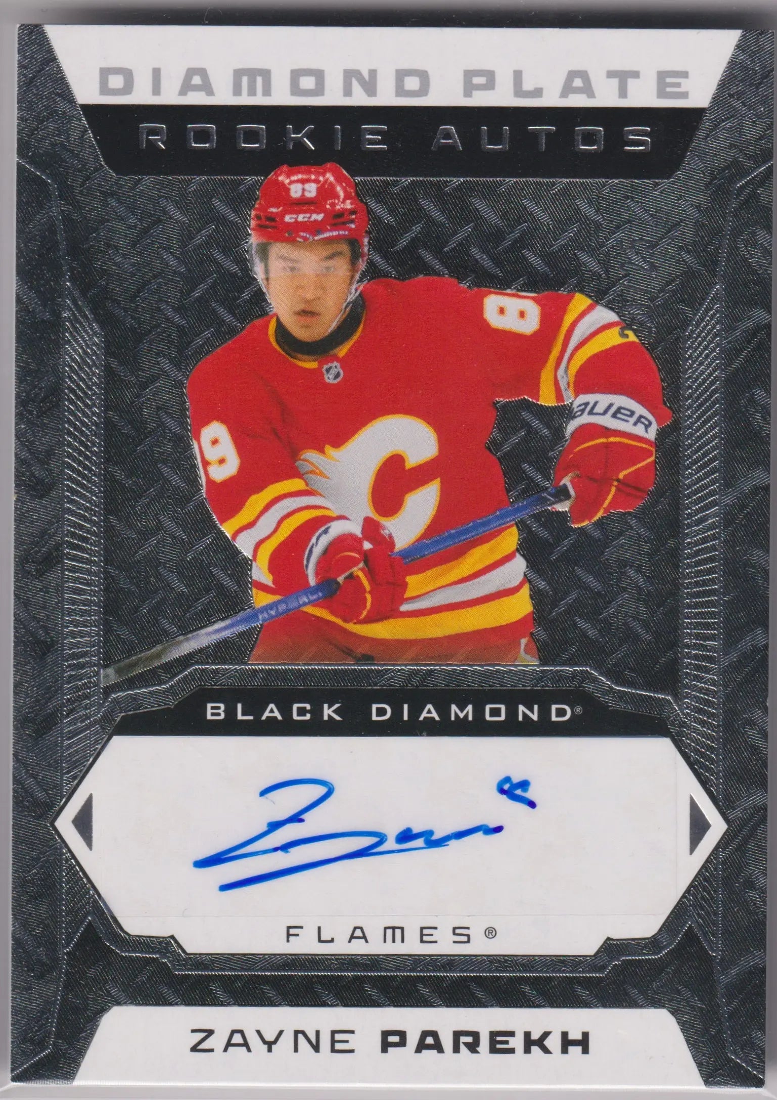 2025-26 Upper Deck Black Diamond Plate Rookie Autograph Zayne Parekh Auto /25 RC 