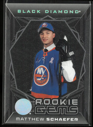 2025-26 Upper Deck Black Diamond Rookie Gems Matthew Schaefer RC /399 
