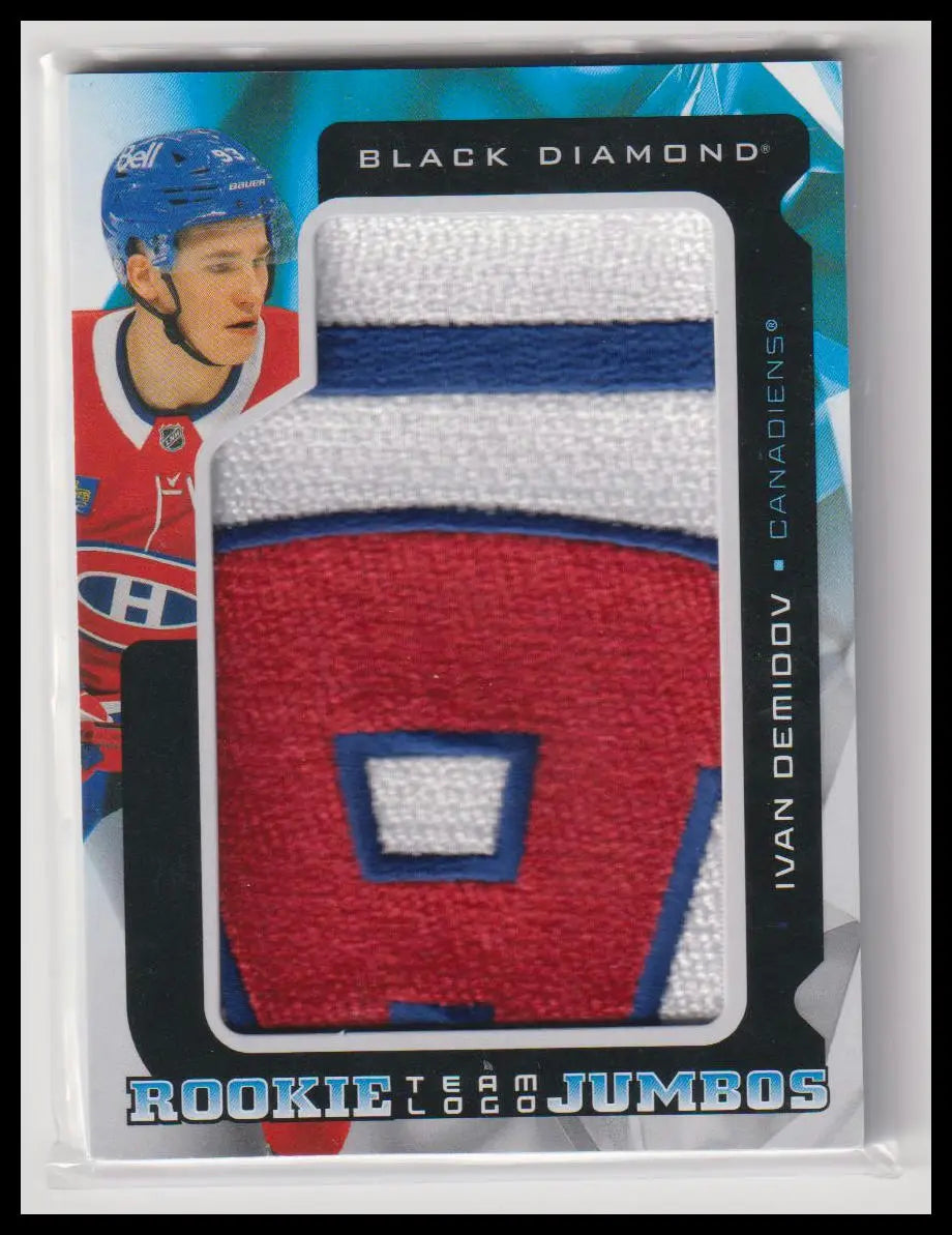 2025-26 Upper Deck Black Diamond Rookie Jumbo Team Logo Patch Ivan Demidov RC 