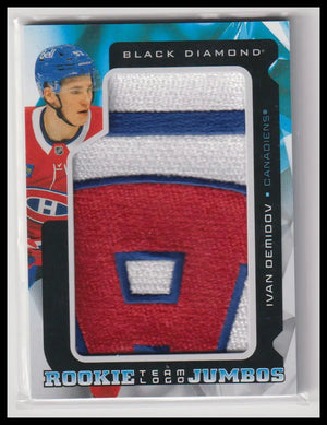 2025-26 Upper Deck Black Diamond Rookie Jumbo Team Logo Patch Ivan Demidov RC 