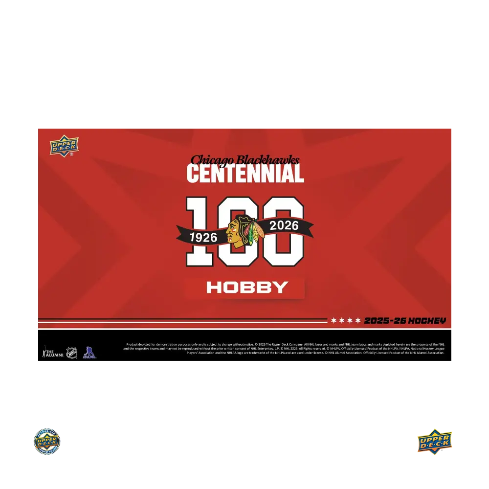 2025-26 Upper Deck Chicago Blackhawks Centennial Hockey Hobby Box (Pre Order) 