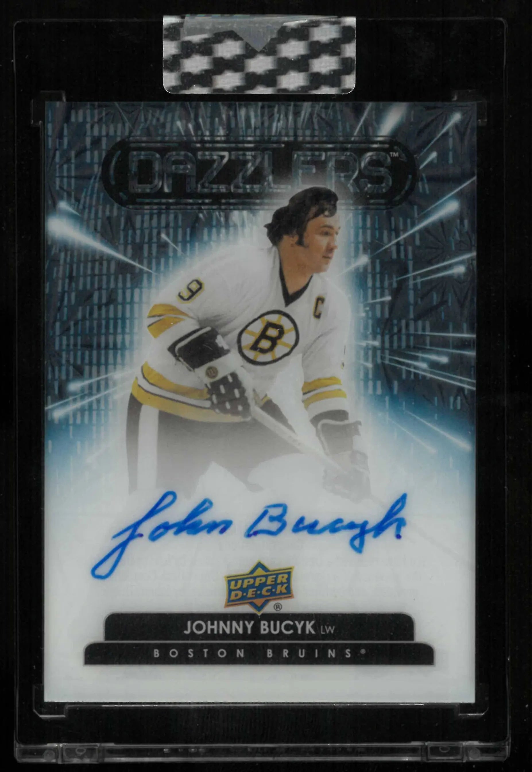 2025-26 Upper Deck Clear Cut Hockey Autograph Dazzlers Johnny Bucyk Auto 
