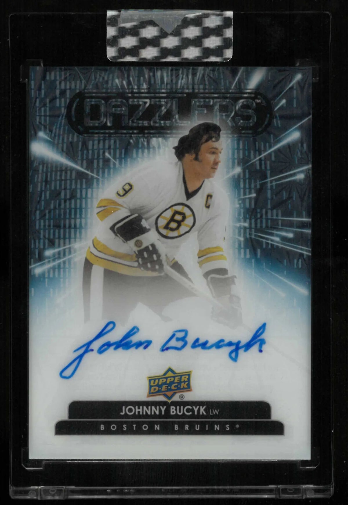 2025-26 Upper Deck Clear Cut Hockey Autograph Dazzlers Johnny Bucyk Auto 