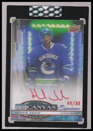 2025-26 Upper Deck Clear Cut UD Canvas Signature Autograph Henrik Sedin Auto /33 