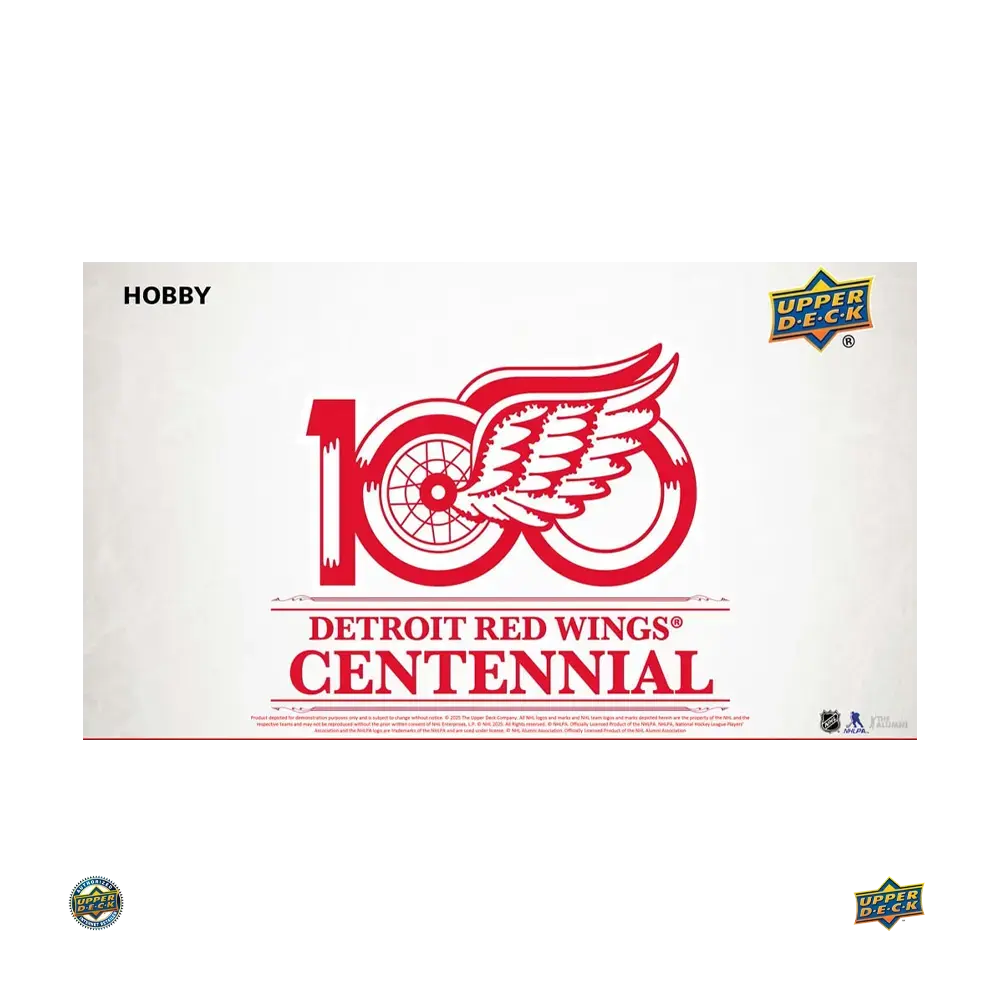 2025-26 Upper Deck Detroit Red Wings Centennial Hockey Hobby Box 