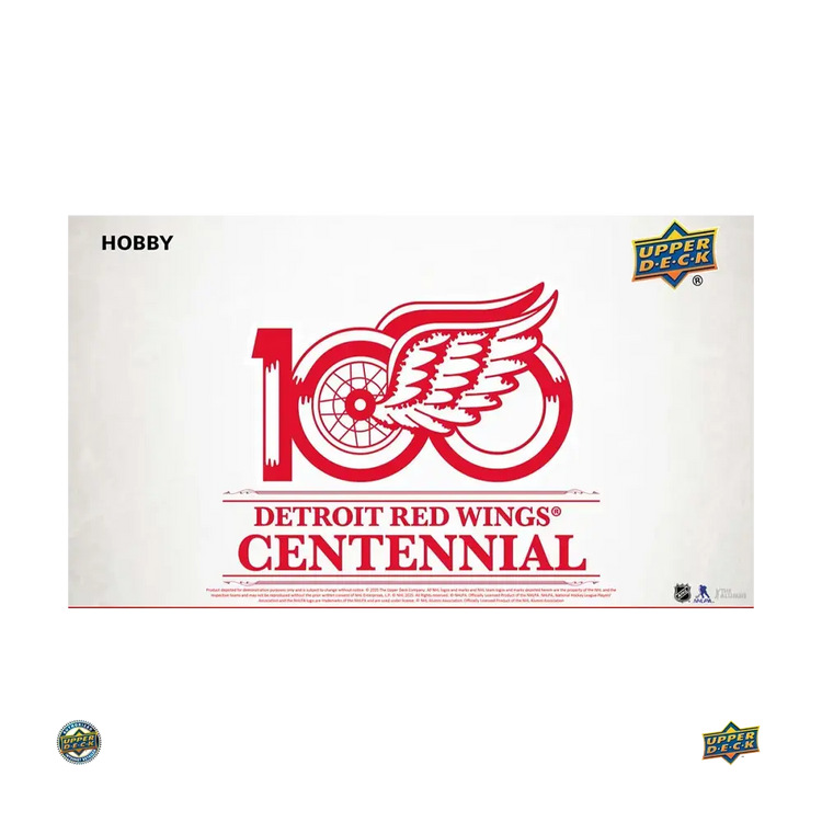 2025-26 Upper Deck Detroit Red Wings Centennial Hockey Hobby Box 