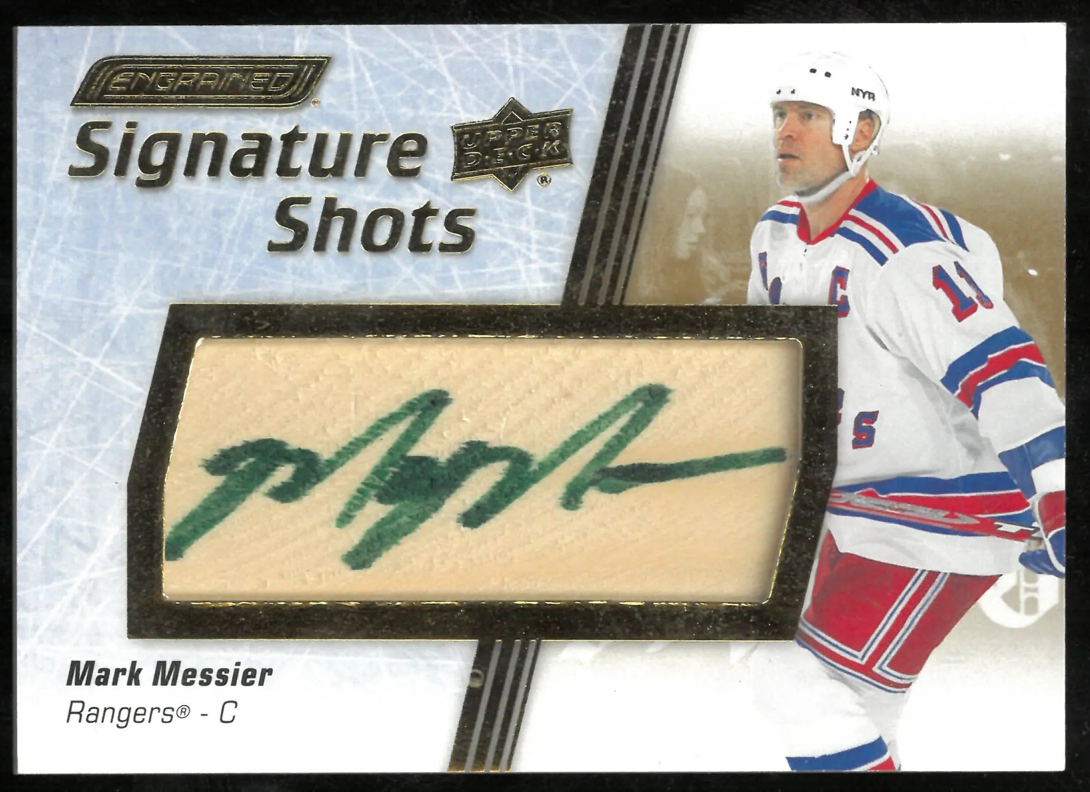 2025-26 Upper Deck Engrained Icons Signature Shots Patch Auto Mark Messier 