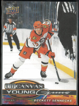 2025-26 Upper Deck Extended Series Canvas Young Guns Rookie Beckett Sennecke RC 