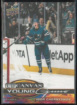 2025-26 Upper Deck Extended Series Canvas Young Guns Rookie Igor Chernyshov RC 